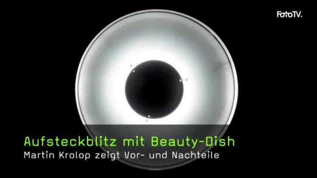 Aufsteckblitz mit Beauty-Dish Eigenschaften