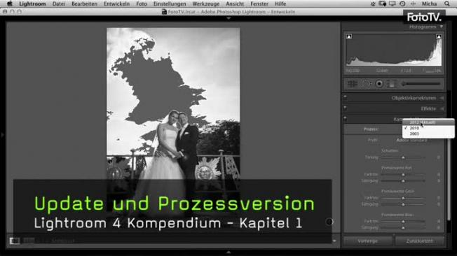 Prozessversion Lightroom 4