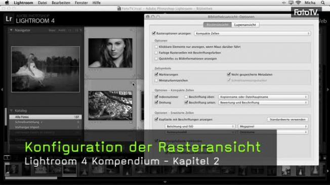 Rasteansicht konfigurieren