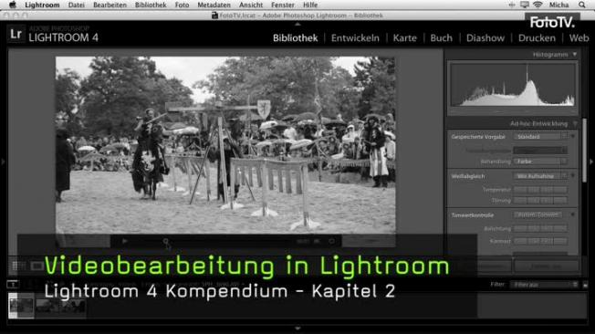 Videobearbeitung in Lightroom
