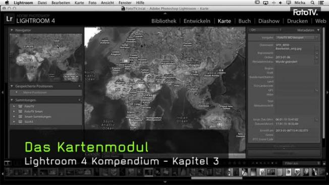 Das Kartenmodul in Lightroom