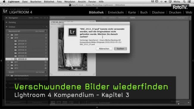 Bilder wiederfinden in Lightroom