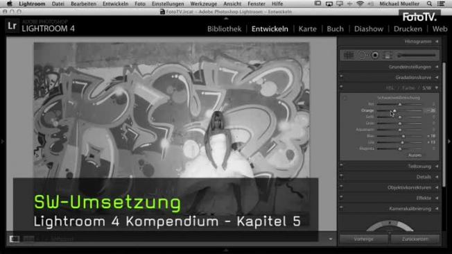 SW-Umwandlung in Lightroom