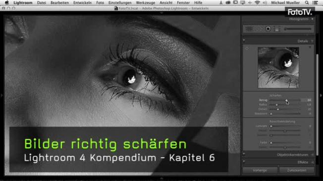 Bilder schärfen in Lightroom