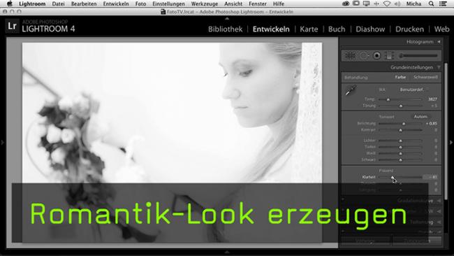 Romantik-Look für Hochzeitsfotos