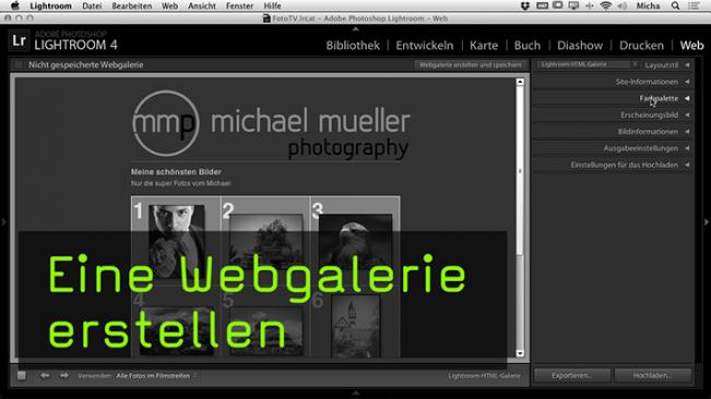 Webgalerie mit Lightroom erstellen