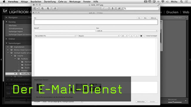Lightroom E-Mail-Dienst