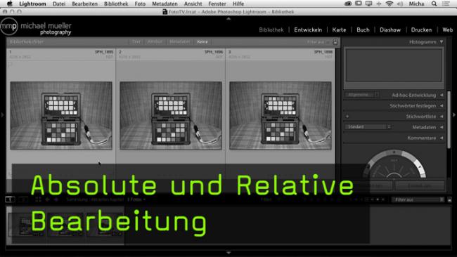 relative Bearbeitung in Lightroom