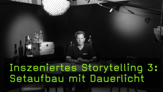 Ausleuchten Lichtsetzung mit Dauerlicht