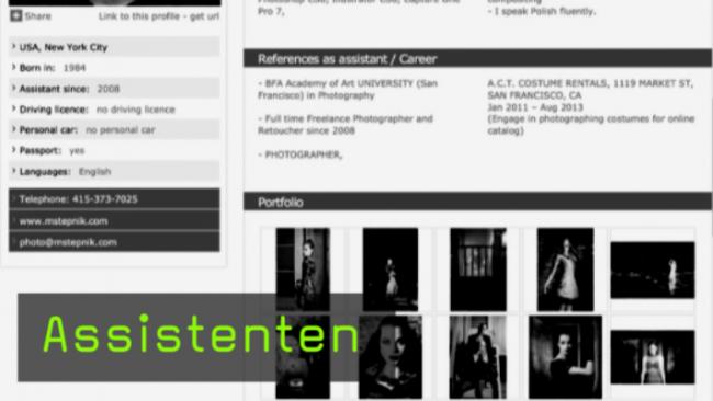 Assistenten - Tipps vom Profifotografen