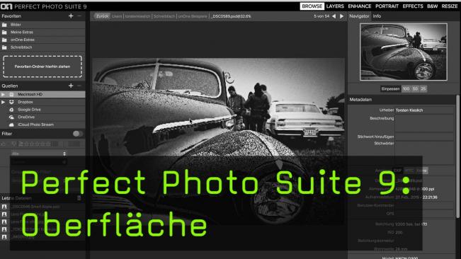 Perfect Photo Suite 9: Oberfläche