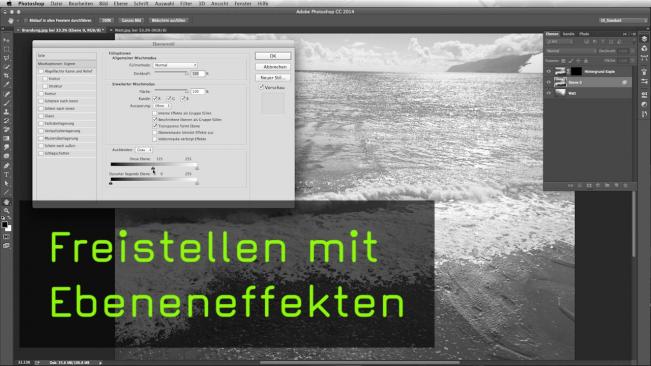Photoshop CC Tutorial Freistellen mit Ebeneneffekten