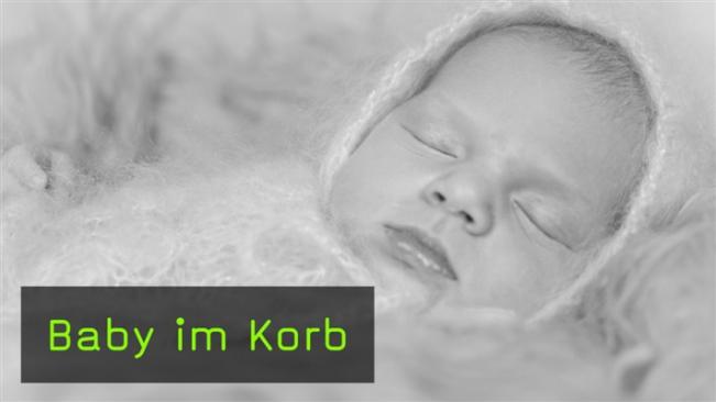 Baby im Korb großes Teaserbild