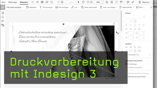 Indesign Kartendruck