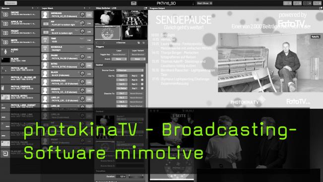 photokinaTV - Broadcastingsoftware mimoLive