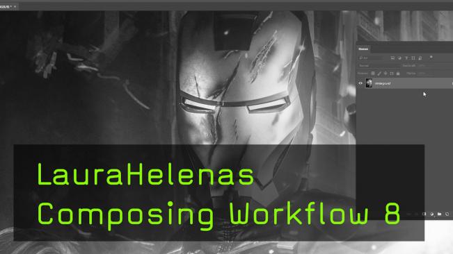 Composing Workflow von Laura Helena, Iron Man, Ölfarbe Filter, Comiclook