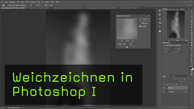 Weichzeichnungsfilter in Photoshop anwenden