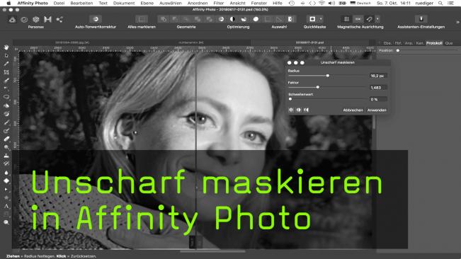 Bilder schärfen mit Affinity Photo