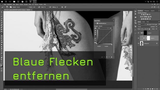 blaue Flecken retuschieren