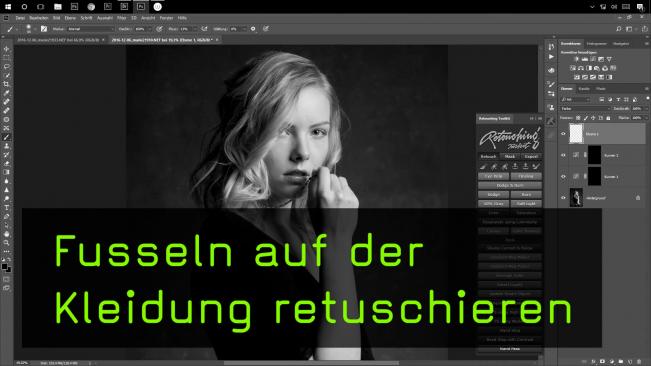 Fusseln auf Kleidung retuschieren