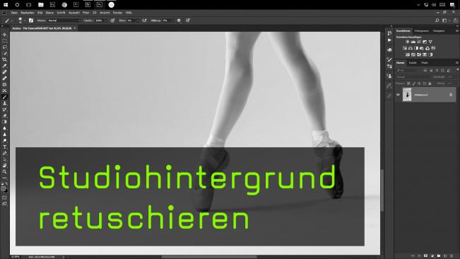 Studiohintergrund retuschieren