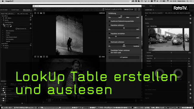 Lookup Table in Lightroom und Photoshop auslesen