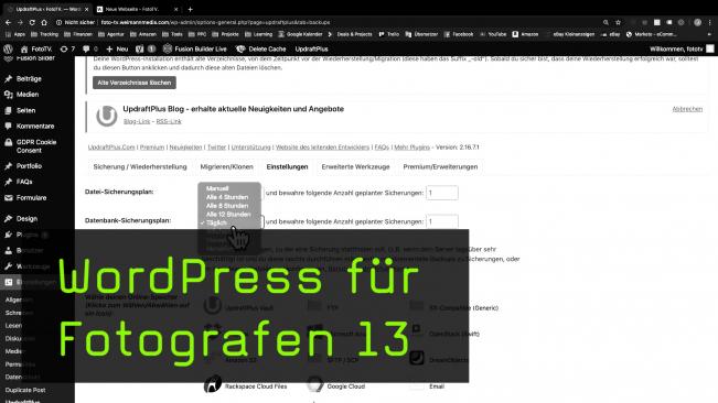 Back-ups von WordPress-Seiten erstellen und Aktualisierungen