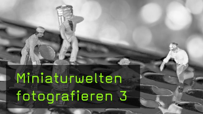 Tiny People Makrofotografie mit mehreren Schärfeebenen