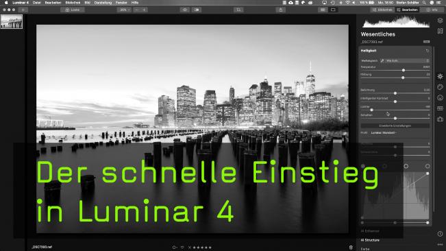 Die Oberfläche von Luminar 4 erklärt