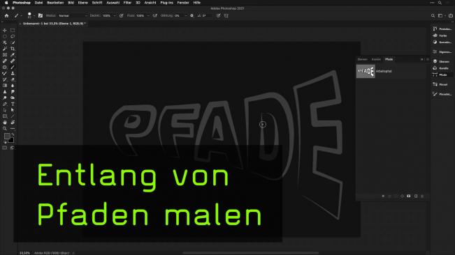 In Photoshop entlang von Pfaden malen