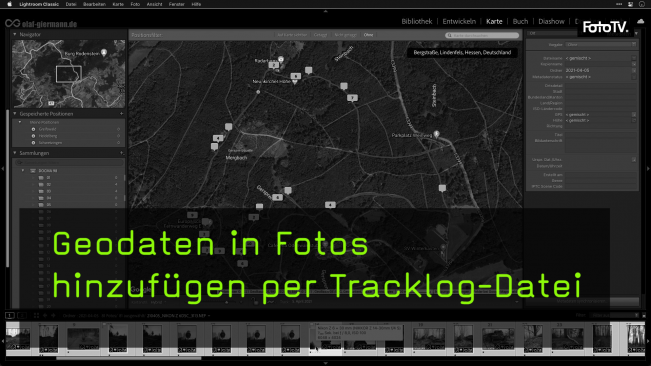 Geo-Koordinaten per Tracklog-Datei in Lightroom einfügen