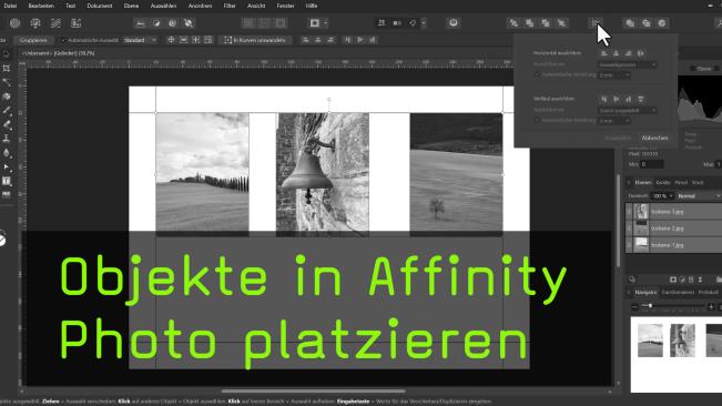 Das Platzierungswerkzeug in Affinity Photo