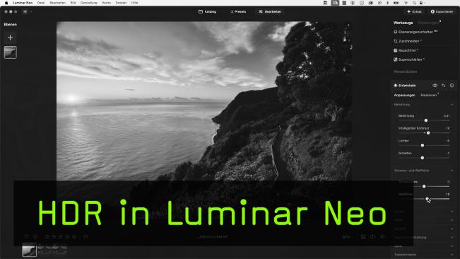 Erstellung von HDR-Bildern in Luminar Neo