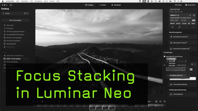 Focus Stacking in Luminar Neo