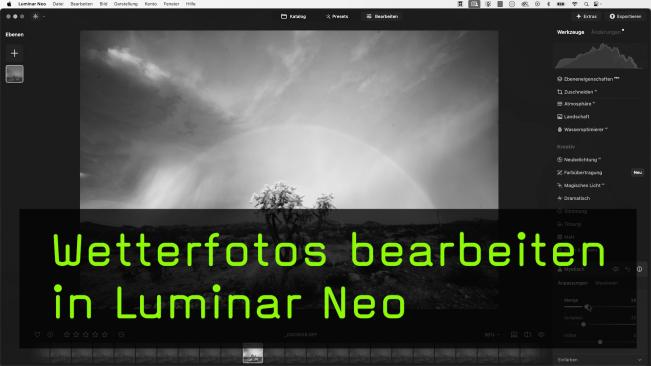 Gewitterfotos in Luminar Neo optimieren
