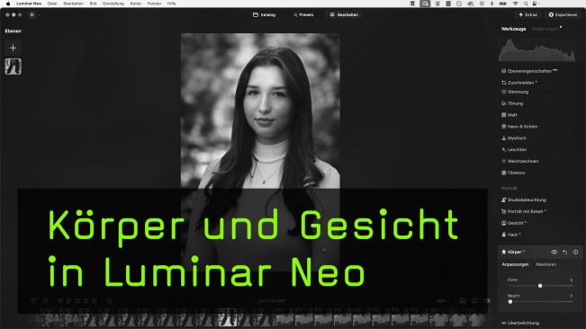 Körper- und Gesichtsoptimierung mit Luminar Neo