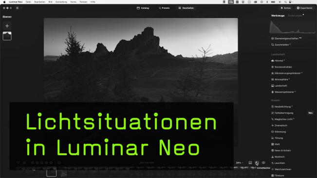 Lichtstimmungen in Luminar Neo optimieren