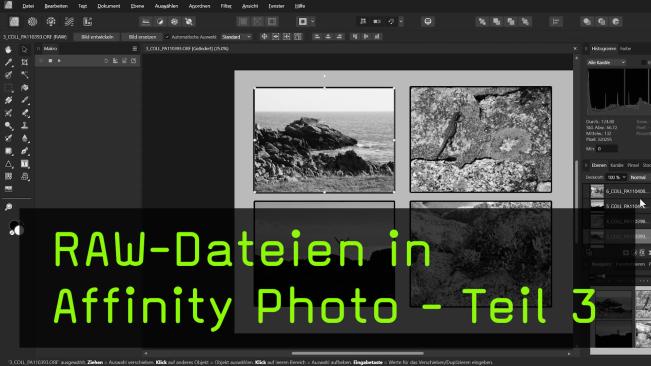Mehrere RAW-Bilder in einer Affinity Photo Datei