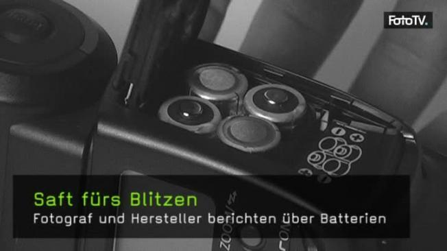 Fotograf und Hersteller über Batterien