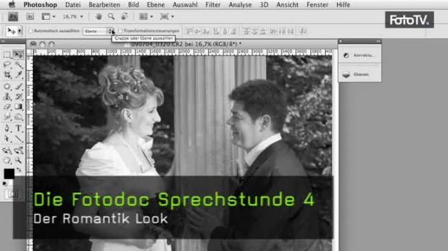 Romantik-Look Hochzeitsfotografie Photoshop