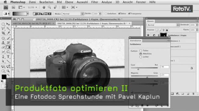 Produktfotografie optimieren, Photoshop