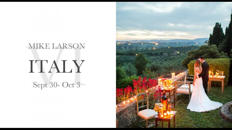 Mike Larson Italy Experience: VI Fall 2013: Sept 30-Oct 3,  2013.  