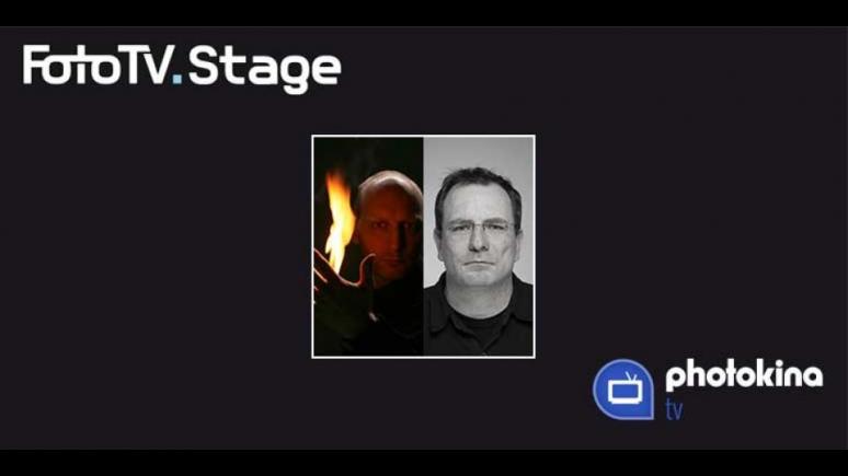 Live-Shooting Christian Kuhlmann und Michael Quack. photokina FotoTV.Stage