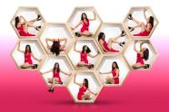 Model im Hexagon