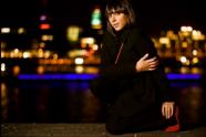 Fotograf Martin Krolop, Model Hanna, Lowlight, Outdoor, Portrait, Available Light, Blitzlicht, Fashion, Nachtfotografie