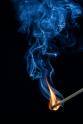 Streichholz, Flamme, Rauch