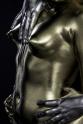 Bodypainting Gold und Silber Vorbereitung Licht