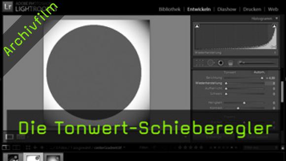 Lightroom, Tonwerte, Schieberegler, Histogramm