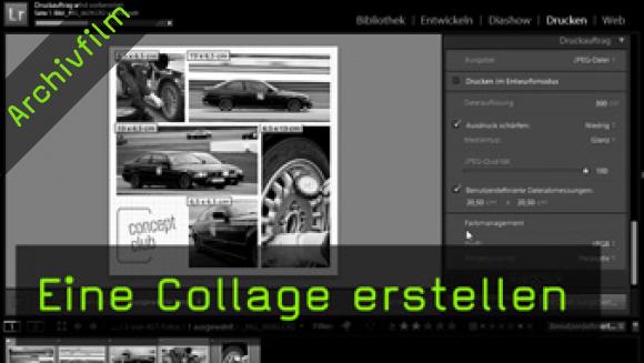 Lightroom, Drucken-Modul, Collage, Layout