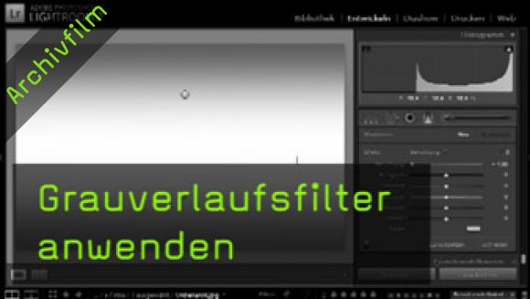 Grauverlaufsfilter, Lightroom